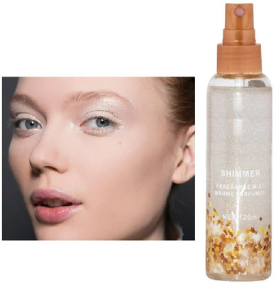 HUZURLU LONG LASTING & PROFESSIONAL SHIMMER FRAGRANCE MIST MAKEUP FIXING SPRAY Primer  - 120 ml(TRANSPARENT)