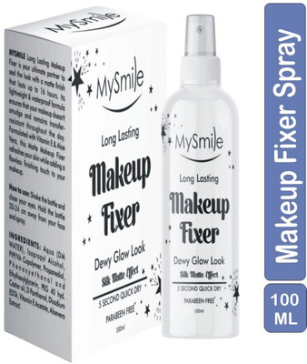 Mysmile Long Lasting Makeup Fixer Dewy Glow Look Silk Matte Effect Primer  - 100 ml(White)