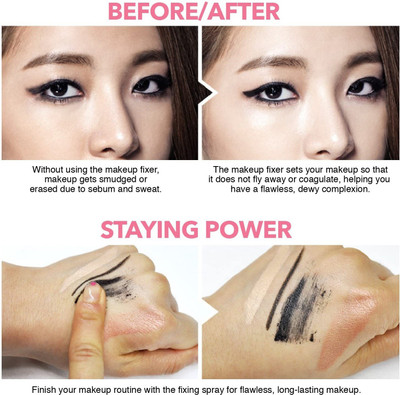 MYEONG Professional Quick Dry Oil Control Fixer Spray For Face spray Primer  - 100 ml(TRANSPARENT)