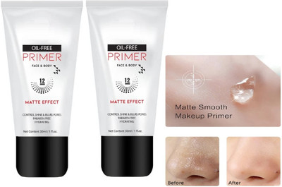 AFARAXIA Poreless Primer Hydrating and Moustrising Face for Control Shine Primer  - 60 ml(Transperent)