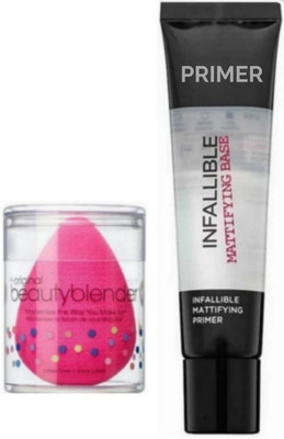 TRENDEE HUDA PPROFESSIONAL WATERPROOF SKIN BASE FACE PRIMER WITH PUFF. Primer  - 35 ml(Transparent)