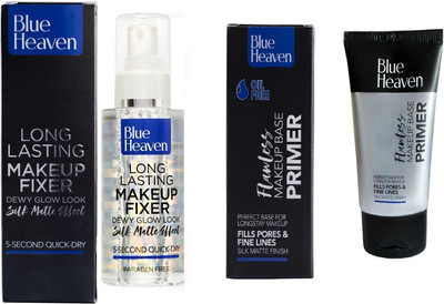 BLUE HEAVEN Primer & Fixer Combo of Make-Up Primer  - 115 ml(transparent + white)