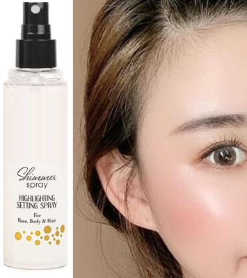 ADJD spray for shininig face glow face makeup fixer Primer  - 120 ml(SILVER)
