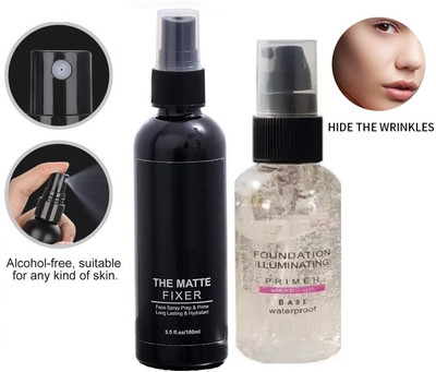 ADJD Combo of Makeup primer with Fixer Primer  - 150 ml(Transparent)
