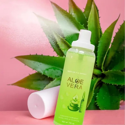 AFARAXIA Aloe Vera Skin Moisturizing Make Up Fixer Spray For Long Lasting Makeup Primer  - 150 ml(Transparent)
