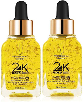 GABBU 24K Gold Serum For Radiance Glow And Anti-Ageing Primer  - 60 ml(GOLD)