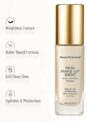 SKAM BEAUTY Beauty Professional Real Makeup Base 2 in 1 Highlighter - Highlighting  Primer  - 32 ml(Natural Tint)