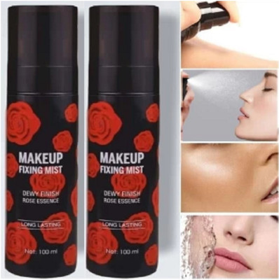 Emijun Long lasting Misty Finish Professional Makeup Fixer Spray for Face makeup COMBO Primer  - 200 ml(TRANSPARENT)