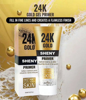 Sheny Face Primer gel for a Flawless & Smooth Skin Blurs Fine Lines, Wrinkles & Pores Primer  - 50 ml(transparent)