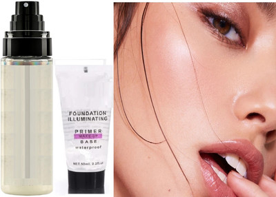 REIMICHI BEST MAKEUP BASE GEL PRIMER WITH MAKEUP SETTING SPRAY FIXER COMBO Primer  - 200 ml(TRANSPARENT)