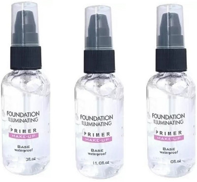 THTC PACK OF 3 TRANSPARENT GEL FACE PRIMER Primer  - 90 ml(TRANSPARENT)
