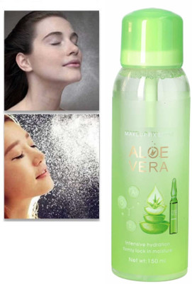 Emijun Aloe Vera Transfer Proof, Suitable for All Skin Setting Spray Primer  - 150 ml(TRANSPARENT)