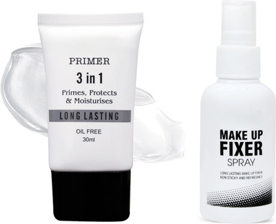 VERGE Long Lasting 3 in 1 Primer & Make Up Fixer Primer  - 105 ml(Transparent)