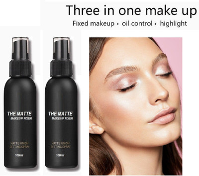 Emijun face Makeup Fixer Spray or Face makeup COMBO Primer  - 200 ml(BLACK)