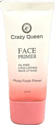 Crazy queen OIL FREE LONG LASTING MAKE UP BASE FACE PRIMER Primer  - 20 ml(Transparent)