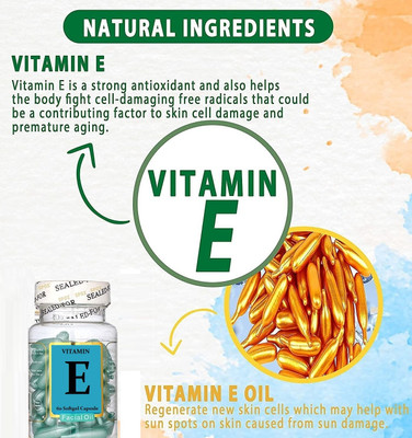 YAWI Vitamin E Capsules Removing Acne Dark Spot Skin Gel Primer  - 30 g(ORANGE)