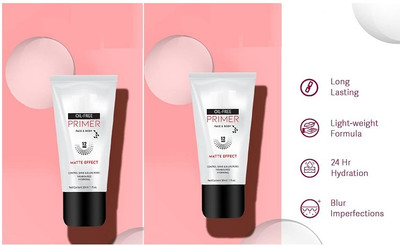 Emijun matte finish long listing primer Primer  - 60 ml(Transparent)