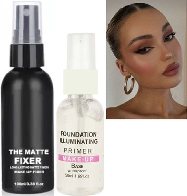 GABBU All skin type Flawless Makeup Base & Long Lasting Makeup Fixer with primer Primer  - 200 ml(transperent)