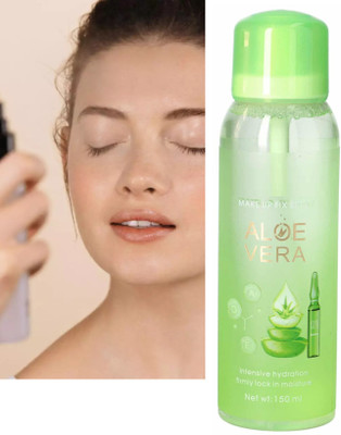 ADJD Natural Aloe Vera Skin Moisturizing Make Up Fixer Spray Primer  - 150 ml(TRANSPRENT)