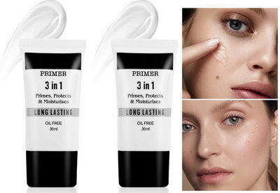 EVERERIN New Long lasting transparent 3 in 1 oil free primer Primer  - 60 ml(transparent)