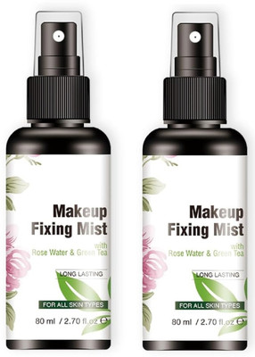 Emijun Long lasting Finish Professional Makeup Fixer Spray Primer COMBO Primer  - 160 ml(TRANSPARENT)