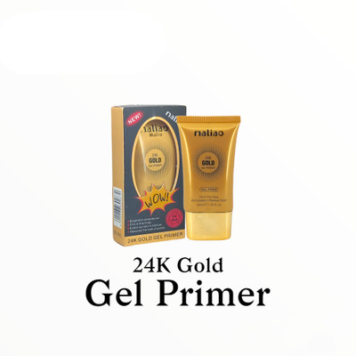 MALIO 24K Gold Gel Primer Oil Free Fill In Fine Lines And Create Flawless Finish Primer  - 40 ml(Transparent Base)