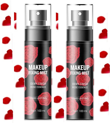 THTC Dewy Finish Makeup Fixing Mist with Rose Primer  - 200 ml(Transparent)