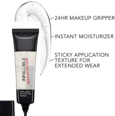 AMOSFIA 3D INFALLIBLE MATTI FYING BASE GEL TUBE PRIMER Primer  - 35 ml(TRANSPARENT)