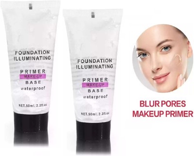 HUZURLU NEW WATERPROOF FOUNDATION ILLUMINATING PRIMER MAKEUP BASE PRIMER COMBO Primer  - 100 g(TRANSPARENT)