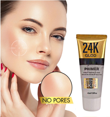 Luster Shine Makeup Primer for Face, Pore Minimizer Primer  - 45 ml(Transparent)