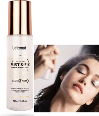 Latixmat Mist Makeup Fixer Refreshes & non sticky Long lasting Primer  - 120 ml(Transparent)