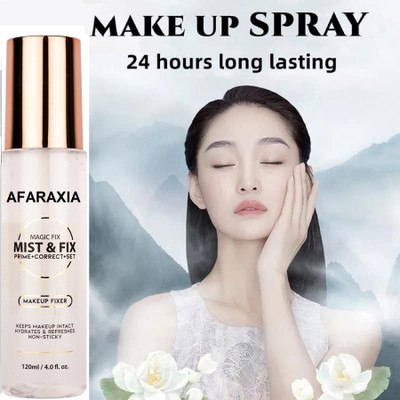 AFARAXIA Pro Makeup Fixer | Non Sticky, Keeps Makeup Intact, Hydrates & Refreshes Primer  - 120 ml(TRANSPARENT)