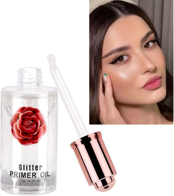 AFARAXIA Use Oil Makeup Base Face Primer for beautiful makeup look Primer  - 70 ml(Silver giliter)