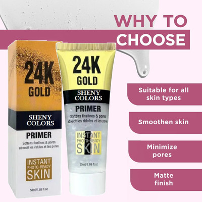 SHENY COLORS Face Primer for Makeup & Pore Minimise ,Gel-Texture, Perfect Coverage Primer  - 50 ml(TRANSPARENT)