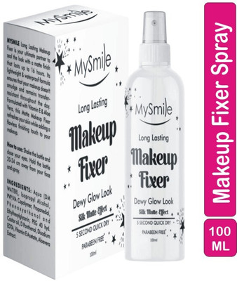 Mysmile Staying Up Makeup Fixer | Infused with Niacinamide Primer  - 100 ml(Transparent)