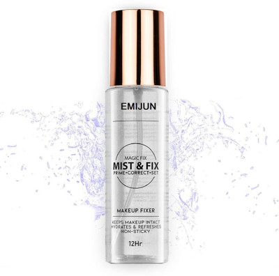 Emijun Mist & Fix Makeup Fixer PRIME + CORRECT + SET Primer  - 120 ml(TRANSPARANT)