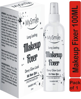 Mysmile Long Lasting Makeup Fixer 100ml |Dewy Glow Look & Silk Matte Effect 100ml Primer  - 100 ml(White)