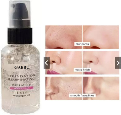 GABBU Hydrating Primer For Smoothing Skin & Gripping Makeup Primer  - 40 ml(TRANSPARENT)