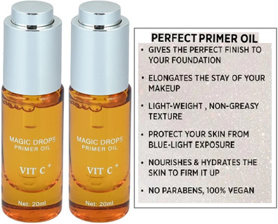THTC MAGIC DROP PRIMER OIL PACK OF 2 Primer  - 40 ml(Transparent)