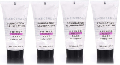 THTC MAKEUP BASE GEL WATER PROOF & LONG LASTING FACE PRIMER PACK OF 4 Primer  - 200 ml(TRANSPARENT)
