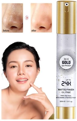 HUZURLU 24K Gold Matte Finish Long Lasting & Moisturizing  Primer  - 30 ml(Transparent)