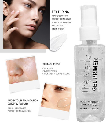 Amaryllis Transparent Matte Primer Foundation illuminating primer Primer  - 100 ml(TRANSPARENT)