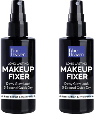 BLUE HEAVEN LONG LASTING MAKEUP FIXER 60ML EACH PACK OF 2 Primer  - 120 ml(Transparent)