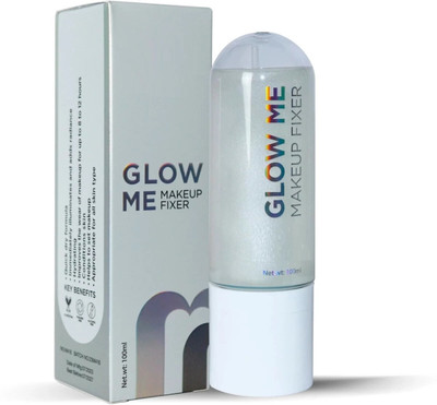 nn Glow Fixing Spray For Face Makeup,Illuminating & Hydrating Makeup Fixing Spray Primer  - 100 ml(Silver)