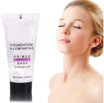 YAWI WATERPROOF FOUNDATION ILLUMINATING PRIMER BASE FOR MAKEUP Primer  - 50 ml(TRANSPARENT)