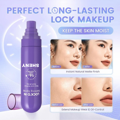 Sheny All Day Tight Waterproof Long Lasting For Oily Skin, Makeup Fixer Setting Spray Primer  - 100 ml(TRANSPARENT)
