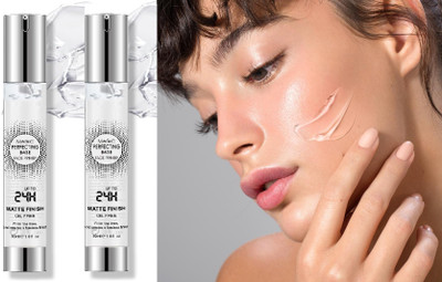 GABBU long lasting primer Silk Matte Finish | oil free and non Greasy Primer, Primer  - 60 ml(transparent)