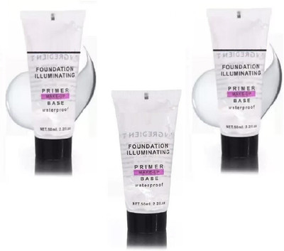 Herrlich PROFESSIONAL TUBE PRIMER GEL BASE MAKEUP PRIMER SET OF 3 150 ML Primer  - 150 ml(TRANSPARENT)