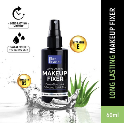 BLUE HEAVEN Dewy Glow Look Silk Matte Finish Long Lasting Makeup Fixer Spray 60ml Primer  - 60 ml(TRANSPARENT)