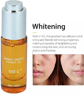 YAWI Magic Drops Primer Oil For Face Infused With Vitamin C+ Benefits Hydrates Primer  - 20 ml(TRANSPARENT)